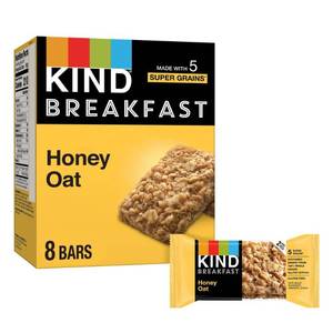 lot 50338 image: KIND, BREAKFAST BARS, HONEY OAT