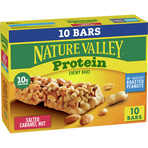 lot 50398 image: Nature Valley Chewy Granola Bars, Salted Caramel Nut, Protein, 10 ct, 14.2 oz
