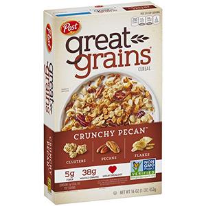lot 50413 image: Post Great Grains Crunchy Pecans Whole Grain Breakfast Cereal, 16 Ounce
