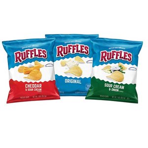 lot 50429 image: Ruffles Potato Chips, Variety Pack, 1 oz Bags, 40 Count