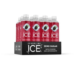 lot 50439 image: Sparkling Ice� Naturally Flavored Sparkling Water, Black Raspberry 17 Fl Oz, (Pack of 12)