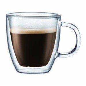 lot 50456 image: Bodum Bistro Double Wall Mug 2-Pack, 10 Ounce, Clear