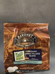 lot 50078 image: Baronet Coffee Fair Trade Organic Small Village Blend 140 G, 18 Count Coffee P