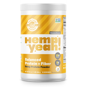 lot 50076 image: Manitoba Harvest Hemp Yeah Balanced Protein  Fiber Powder, Unsweetened, 15g Protein, 1.0lb, 16.0oz