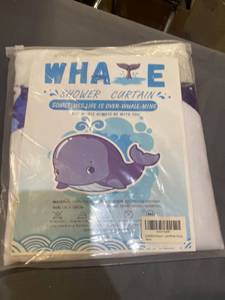 lot 50183 image: Whale Shower Curtain
