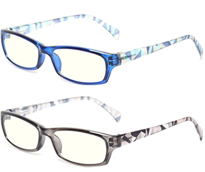 lot 50194 image: 2 Pair Computer Glasses - Anti-blue glasses - Blue Light Blocking Reading Glasses for Women