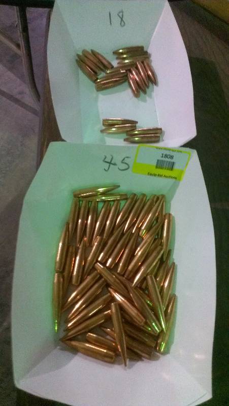 lot 1808 image: Lot of 45 and 18 bullets for reloading