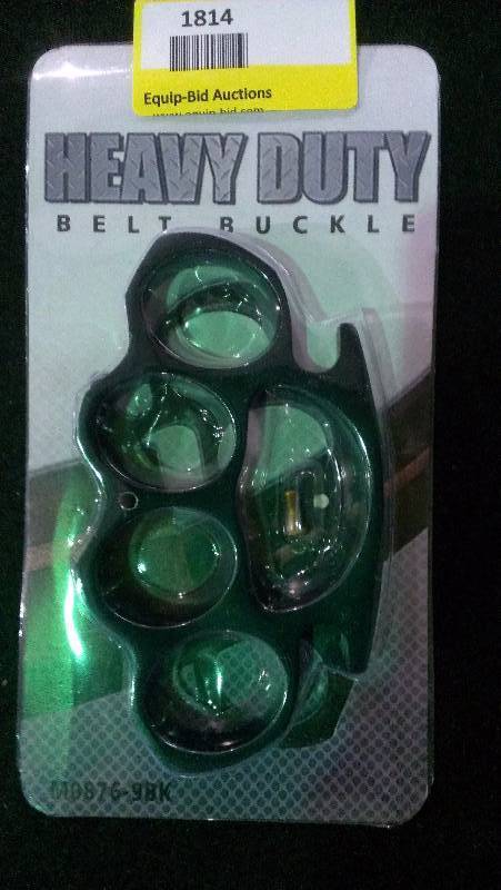 lot 1814 image: Heavy duty Belt Buckle in the Shape of Brass Knuckles