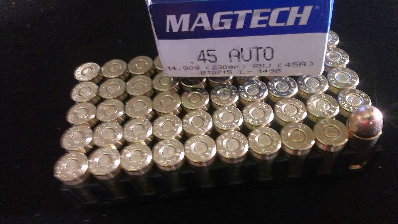 lot 1828 image: 50 Rounds of Magtech .45 caliber 230gr FMJ