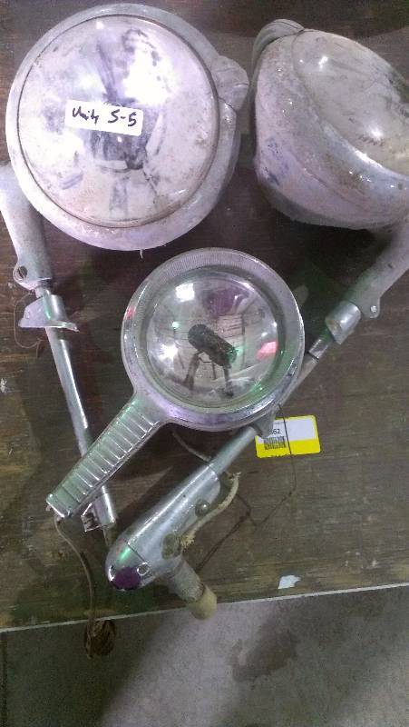 lot 1862 image: Lot of 2 Unity S-5 Vintage Police Spot Lights & 1 Hand Held Spot Light