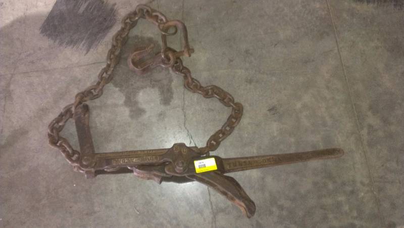 lot 1874 image: J E Shaffer Come-Along Chain Boomer