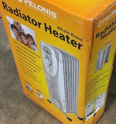 lot 1276 image: PELONIS ULTRA QUIET WHOLE ROOM 1500 WATT 3 SETTING RADIATOR HEATER WITH THERMOSTAT