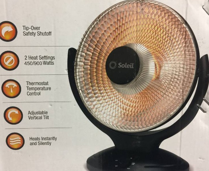 lot 1285 image: Soleil� Parabolic Halogen RADIANT Heater