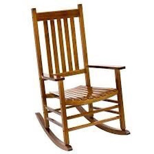 lot 1768 image: Wooden Rocking Chair - not exactly as pictured - missing hardware