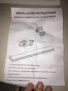 lot 1772 image: 39-40 inch LED Vanity Light Bar Fixture