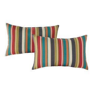 lot 1788 image: Coral Coast Global Rectangle 19 x 12 in. Outdoor Accent Pillows - Set of 2