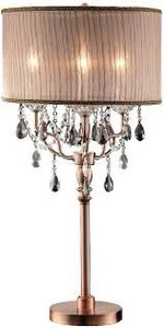 lot 1791 image: OK-5126t 35-Inch Rosie Crystal Table Lamp