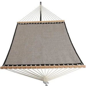 lot 1851 image: Patio Watcher 11 FT Quick Dry Hammock Bamboo Wood Spreader Bars Outdoor Patio Yard Poolside Hammock with Chain Hanging Kits and Hooks, Waterproof and UV Resistance,Mocha