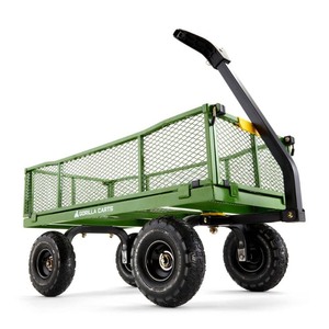 lot 1854 image: GORILLA CARTS 4 cu. ft. Steel Utility Cart, Green