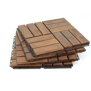 lot 1883 image: 12 in. x 12 in. Acacia Teak Wood Flooring Floor Tile - Great Backyard Decor to Update Your Look 10 sq. ft. Per Box Tiles