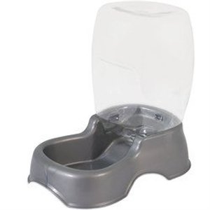 lot 1801 image: Petmate Caf� Cat and Dog Waterer, Silver, 1.5 Gal
