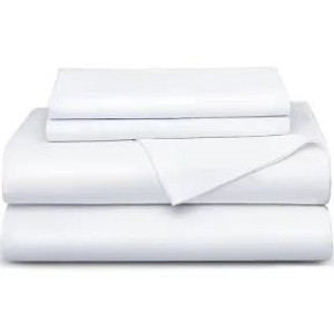 lot 1809 image: Bedsure 100% Viscose from Bamboo Sheets Set 4PCs King White - Cooling Breathable Bed Sheets for King Size Bed with Deep Pocket