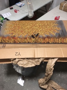 lot 1811 image: Golden Tree Painting 47�� wide x 2ft length