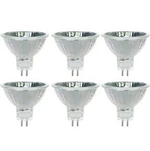 lot 1839 image: Sunlite 40702-SU Halogen MR16 Mini Reflector Flood Light Bulb, BAB, 20 Watts, 230 Lumens, GU5.3 Base 2 Pin, 38° Beam Angle, Cover Guard, Dimmable, 100 CRI, 12 Volts, 3000K Warm White, 6 Count