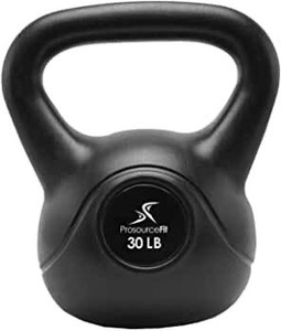 lot 1843 image: ProSource Vinyl Plastic Kettlebell from 10, 15, 20, 25, 30, and 35 lbs