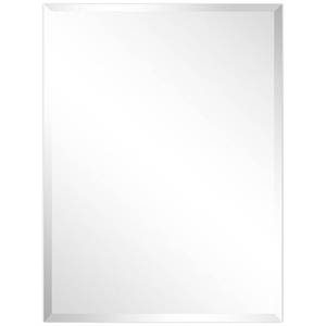 lot 36156 image: Frameless Beveled Prism Wall Mirror, Bathroom, Vanity, Bedroom Mirror, 1-Beveled Edge - Clear- Retail$199.99 not broken