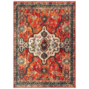 lot 36161 image: Sphinx Sedona Area Rug 9589A Traditional Orange Scrolls Garlands