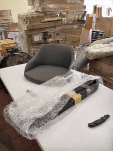 lot 36217 image: gray and black chair 1only