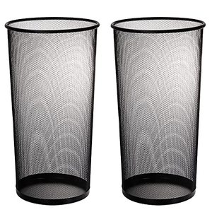 lot 36223 image: YOUEON 2 Pack Metal Mesh Umbrella Rack Stand, 8.5x20 Inches Umbrella Holder Umbrella Stand for Canes, Walking Sticks Umbrellas, Folding Umbrellas, Wrapping Paper, Home, Office, Apartment, Black
