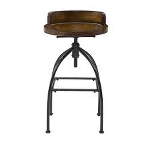 lot 36164 image: Crosley Adjustable bar stool black and brown 1only