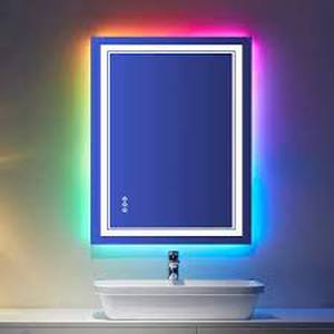lot 36165 image: backlit led illuminated bathroom anti fog mirror not broken