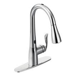 lot 36195 image: moen motionless hands free kitchen faucet crome