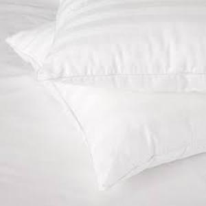 lot 36199 image: luxury cotton decorator 28x28 in euro pillow with sateen stripes set of 2