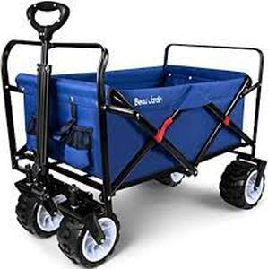 lot 36205 image: portable folding wagon blue