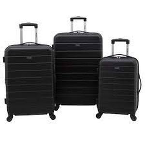 lot 36221 image: wrangler luggage set black set of 3