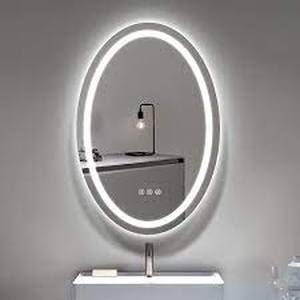 lot 36227 image: 36x24in oval led bathroom mirror backlit beveled mirror not broken
