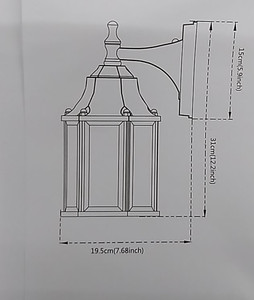 lot 32112 image: 2- Wall Light Fixture