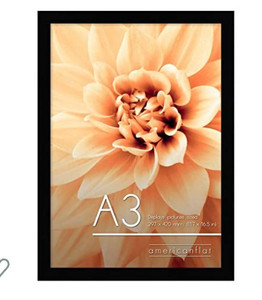lot 32153 image: 3 Americanflat A3 Picture Frame in Black, 29.7 x 42 cm