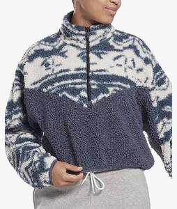 lot 32158 image: Core 10 by Reebok Womens Cozy Quarter-Zip Oversized Sherpa Jacket, size small