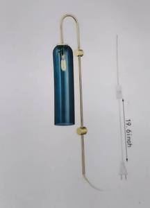 lot 32164 image: Modern wall scone dark green plug in light