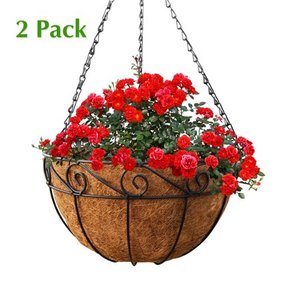 lot 32185 image: Metal Hanging Planter Basket
