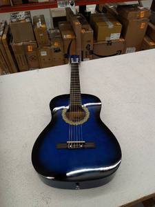 lot 32218 image: Pyle 6 String Junior Linden Wood Guitar w Wooden Fretboard, ( 36 ),Model PGACLS82BLU