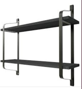 lot 32287 image: Two tier hanging wall shelf