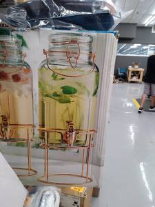 lot 32296 image: Glass Beverage dispensers (1) Gallon with stand