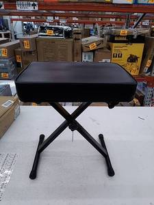 lot 32335 image: RockJam - Adjustable Padded Keyboard Bench, X-Style, Black