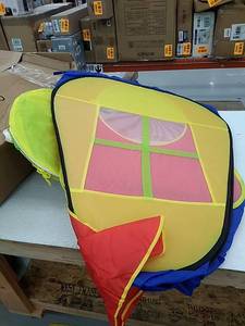 lot 32350 image: Kids Pop Up Fort with Basket Ball Goal
